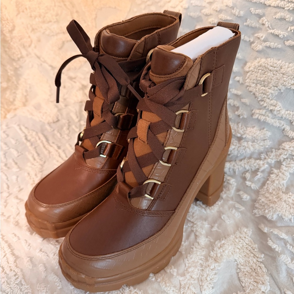 Sorel Brown Lace-Up Platform Boots #557 - Picture 6 of 9